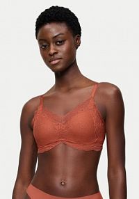 Biustonosz Triumph pomarańczowy Bezfiszbinowy