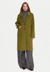 Płaszcz United Colors Of Benetton zielony damski Wełniany