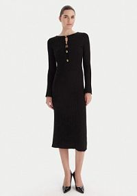 Sukienka dzianinowa Marciano Guess czarna 