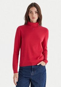 Golf Tommy Jeans czerwony damski 