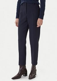 Spodnie eleganckie Tommy Hilfiger granatowe damskie Materiałowe