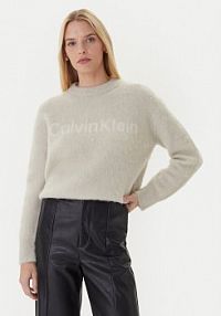 Sweter Calvin Klein beżowy damski 