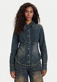 Koszula Guess Jeans granatowa damska Jeansowa