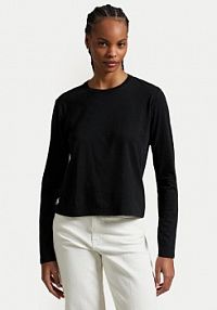 Bluzka Polo Ralph Lauren czarna damska 211967103002  Classic Fit