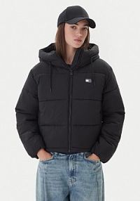 Kurtka puchowa Tommy Jeans czarna damska Zimowa
