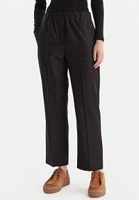 Spodnie eleganckie Weekend Max Mara czarne damskie Materiałowe