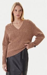 Sweter Calvin Klein Jeans brązowy damski 