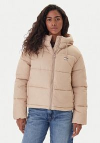 Kurtka puchowa Tommy Jeans beżowa damska Zimowa