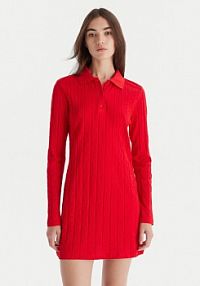 Sukienka codzienna Calvin Klein Jeans czerwona 