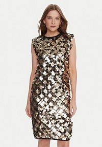 Sukienka koktajlowa LOLA CASADEMUNT srebrna 