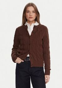 Kardigan Tommy Hilfiger brązowy 