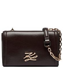 Torebka listonoszka KARL LAGERFELD brązowa 