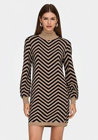 Sukienka dzianinowa ONLY brązowa Julia 15366284  Regular Fit