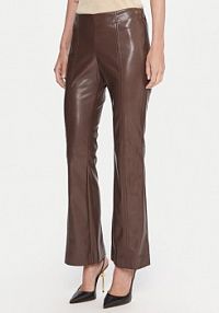 Spodnie skórzane Marciano Guess brązowa Z imitacji skóry