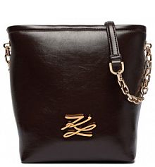 Torebka listonoszka KARL LAGERFELD brązowa 