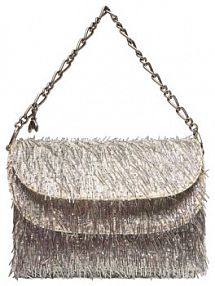 Torebka wieczorowa Patrizia Pepe srebrna 