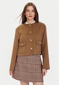 Kurtka przejściowa Tommy Hilfiger beżowa damska WW0WW47446  Regular Fit