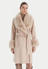 Płaszcz Marciano Guess beżowy damski Wełniany
