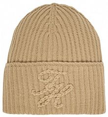 Czapka zimowa Tommy Hilfiger beżowa damska 