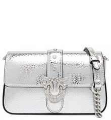 Torebka listonoszka PINKO srebrna 