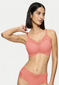 Biustonosz Triumph różowy Bezfiszbinowy