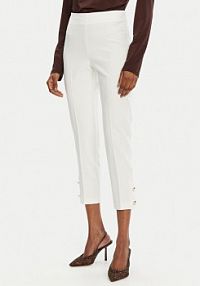 Spodnie eleganckie Rinascimento białe damskie Materiałowe