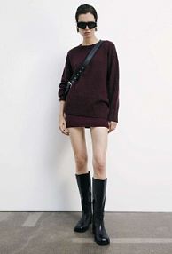 Luźny sweterek z okrągłym dekoltem PATRIZIA PEPE damski