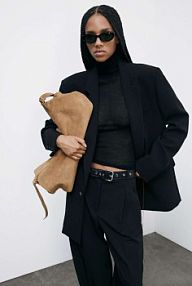 Cienki wełniany golf czarny PATRIZIA PEPE damski