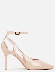 Beżowe szpilki Lakierowane z Wycięciami Fyriana Renee