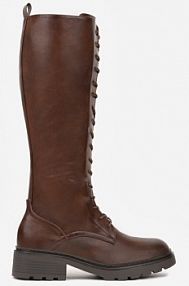 Brązowe kozaki Typu Workery Rhaethe Renee damskie