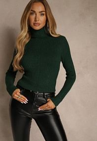 Ciemnozielony golf Irinsyss Renee damski