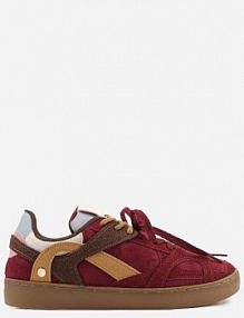 Bordowe sneakersy Kultowe Tenisówki z Podwójnymi Sznurówkami Luvitta marquiiz damskie