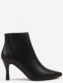 Czarne botki na Szpilce ze Szpiczastym Noskiem w Klasycznym Stylu Rilatessa ideal