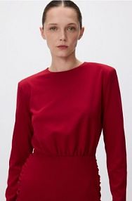 Sukienka mini z drapowaniem Reserved czerwona 028DS-33X