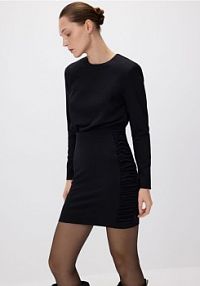 Sukienka mini z drapowaniem Reserved czarna 028DS-99X