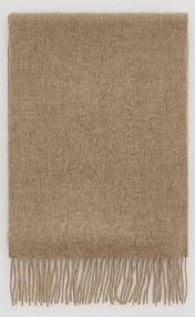 Wełniany szalik Reserved beżowy damski 053IJ-08M