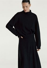 Golf z wełną Reserved czarny damski 056GH-99X