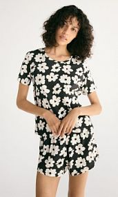 Dwuczęściowa piżama Reserved czarna damska 058EY-99X