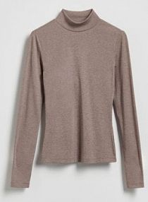 Longsleeve z wiskozą Reserved beżowy damski 076HT-08X