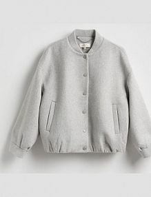 Kurtka bomberka z wełną Reserved szara 103IT-85X