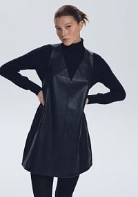 Sukienka z imitacji skóry Reserved czarna 107GP-99X