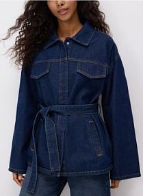 Jeansowa kurtka Reserved granatowa damska 122DT-59J