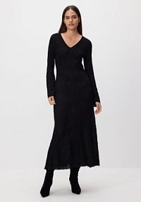 Wzorzysta sukienka maxi Reserved czarna 141IV-99X