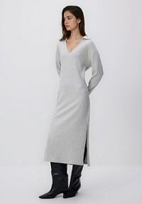 Dzianinowa sukienka z wiskozą Reserved szara 145IV-09M
