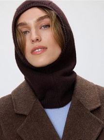 Kominiarka z wełną i kaszmirem Reserved brązowy damski 166FD-89X