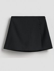 Spódnico-szorty z dodatkiem wiskozy Reserved czarne damskie 183GU-99X