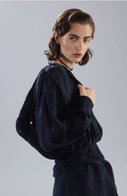 Torebka hobo ze strassem Reserved czarna 187FE-99X