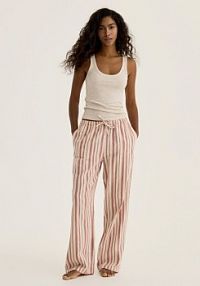 Prążkowany top 2 pack Reserved beżowy damski 193EY-02X