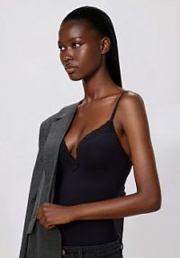Body z miseczkami push up Reserved czarne 215EZ-99X