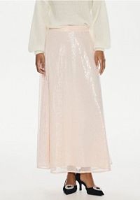 Spódnica midi z cekinami Reserved różowa 216IT-30X